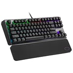 Cooler Master CK530 V2 Mechanical Tenkeyless Gaming Keyboard, RGB Backlight, On-fly Control, Aluminum Top Plate and Wrist Rest Included, Layout ES/Switches Red