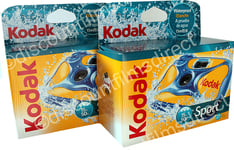 2 x Kodak Sport Underwater - Waterproof DISPOSABLE 35mm Camera - 1st CLASS POST