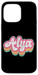 Coque pour iPhone 14 Pro Max Alya Prénom Fille Vintage Années 70 80 Personnalisé