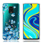 Deco Xiaomi Redmi Note 9 Pro / Xiaomi Redmi Note 9S / Xiaomi Redmi Note 9 Pro Max skal - Blå Blommor