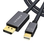 iVANKY Mini DisplayPort to DisplayPort Cable 2M, 4K@60Hz Ultra HD Nylon Braided