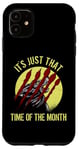 iPhone 11 Scary Time of the Month Full Moon Howling Wolf Werewolf Case