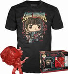 Funko Pop! Tee (Adult): Stranger Things - Hunter Eddie with Guitar Vinyl Figure T-Shirt (S)