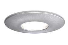 4lite Fire-Rated Indoor Downlight (Satin Chrome) IP20 Rated Dimmable Spotlight Supplied with a 2200k - 6500k 345lm Smart GU10 Bulb - 4L1/2215-4yr Guarantee