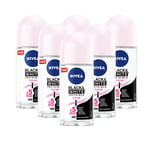 Nivea Invisible BW Clear Women Deodorant Antiperspirant Roll-on 50ml 3, 6 Pack