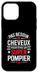 Coque pour iPhone 12 mini Super Pompier Humour Cadeau Pompier Homme Chauve Pompier