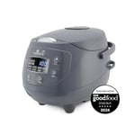 Yum Asia Panda Mini Rice Cooker With Ninja Ceramic Bowl and Advanced Fuzzy Logic (3.5 cup, 0.63 litre) 4 Rice Cooking Functions, 4 Multicooker functions, LED display, 220-240V (Cobalt Grey)