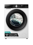 Hisense 3S Series Wd3S1043Bw3 10.5Kg Load, 1400 Spin Steam Washing Machine - White - A Rated