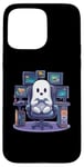 iPhone 15 Pro Max Funny Ghost Gamer Halloween Console PC Cute Gaming Ghost Case