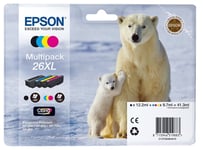 EPSON T2636 26XL ORIGINAL SET OF 4 INKS POLAR BEAR T2621 T2632 T2633 T2634 unbox