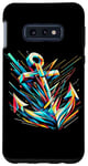 Coque pour Galaxy S10e Symbole de la mer ancre cool dans le style art abstrait Noël