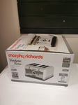 4-Slice Toaster Variable Browning Morphy Richards 1800W Stainless Steel White