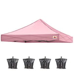 ABCCANOPY 3x3m Pop Up Gazebo Replacement Top Cover 100% Waterproof Choose 18+ Colors, Bonus 4 x Weight Bags, (Heat Sealed Seam)