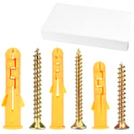 72pcs Screws Wall Plugs Set Raw Plugs Assorted Size Expansion Screw Plasterboard