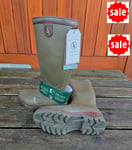 WELLINGTON BOOTS Mens Aigle Parcours 2 ENDURO Wellies UK 9.5 EU 44 Khaki Green