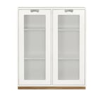 Asplund - Snow Cabinet E D30 Glass Doors - White, Ek Sockel - Skap og vitrineskap - Thomas Sandell & Jonas Bohlin - Hvit - Glass/MDF/Tre