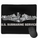 Us Submarine Service Gaming Mouse Pad Computer Desk Pad Non-Slip Rubber Stitched Edges (9.8x11.8 Inch)