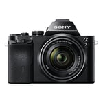 Sony ILCE7KB.CE Full Frame Compact System Camera (28-70 mm Zoom Lens 24.3 MP, 117 Points Hybrid Autofocus, 3 Inch Tiltable LCD, 5 FPS, XGA OLED Tru-Finder) - Black