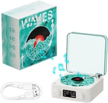 The Waves Lecteur vinyle Bluetooth,lecteur d'enregistrement vinyle vintage Waves haut-parleur sans fil Bluetooth,lecteur d'enregistrement en vinyle Bluetooth pour profiter de la