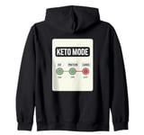 Keto Mode Fat Protein Carbs Low Carb Diet Zip Hoodie