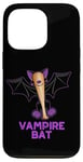 Coque pour iPhone 13 Pro Jeu de mots amusant en forme de chauve-souris vampire