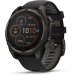 Garmin fenix 8 47mm SOLAR Sapphire Edition Carbon Grey Titanium with Black + Pebble Grey Band