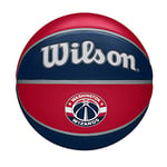Wilson Ballon de Basket, NBA TEAM TRIBUTE, WASHINGTON WIZARDS, Extérieur, caoutchouc, taille : 7