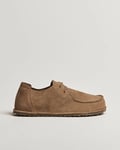 BIRKENSTOCK Utti Lace Suede Loafer Gray Taupe