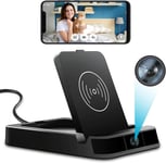 Caméra Espion, WiFi 1080p Mini caméra Espion Cachée avec Enregistrement Vidéo et Audio, Détection de Mouvement, Vision Nocturne, Fonction de Chargement