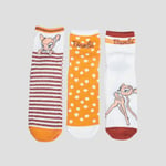 BAMBI - lot 3 paires chaussettes bambi orange femme