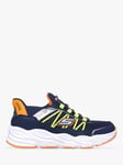 Skechers Kids' Turbo Tread Slip-In Trainers, Navy/Multi