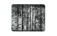 Vintage Canvas Horror Crow Flock Mouse Mat Pad - Birds Ink Computer Gift #16092