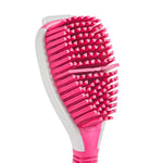 Kleeneze KL076816EU7 Brosse à Vaisselle Ovale, Brosse à Récurer à la Main pour Le Nettoyage, Brosse Robuste avec Poils en Forme de cœur pour Salle de Bain, Cuisine, Carrelage, Baignoire, Gris/Rose