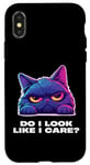 iPhone X/XS Bored Cat - Do I Look Like I Care? - Perfect for Cat Lovers Case