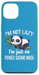 Coque pour iPhone 13 Cute Kawaii Napping Not Lazy Power Saving Panda