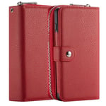 Samsung Galaxy Note 20 Ultra      Zipper Wallet Case    Red