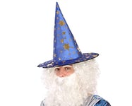 Atosa Fantasy Hat Apprentice Sorcerer Blue Golden Stars