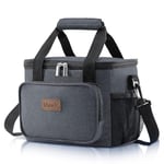 Lifewit Moyen Lunch Bag de 12-Canettes (8.5L), Lunch Box Isotherme, Glacière et Sac Réfrigérant pour Adultes, Hommes, Femmes,Gris foncé