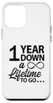 iPhone 12 mini 1st Wedding Anniversary Cute 1 Year Down A Lifetime To Go Case