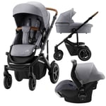 Britax Smile III Ink. Bag, Frost Grey/Brown + Primo bilstol