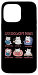 Coque pour iPhone 14 Pro Max Just Bookworm Things Adorable chat pour amoureux de la lecture