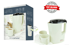 Kitchen Perfected Lightweight Corded Kettle Cream Travelling  - 0.9L