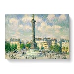 Gustave Loiseau The Place of the Bastille Classic Painting Canvas Wall Art Print Ready to Hang, Framed Picture for Living Room Bedroom Home Office Décor, 60x40 cm (24x16 Inch)