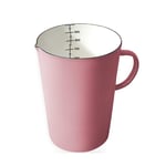 Beautify-HOT White Measuring Cup 1L, Enamel Mug Kitchen Baking Tools, Heatable Enamel Pot With Handle Kitchenware Measuring Jug Kitchen Measure Cookware Green Blue(Color:Pink)