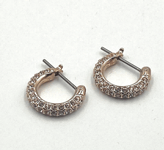 Swarovski Stone Hoop earrings, White, Rose-Gold-tone Plates 5446008