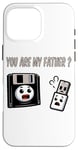 Coque pour iPhone 16 Pro Max Disquette vers clé USB 90s 00s Ordinateur Drôle Geek Joke