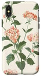 Coque pour iPhone X/XS Rose pastel Fleurs sauvages Fleurs sauvages Vintage Botanique