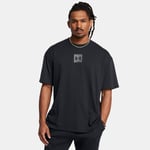 Tee-shirt à manches courtes oversize Under Armour Heavyweight SM Box pour homme Noir / Castlerock XS