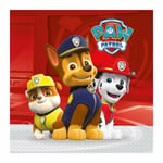 Pappersservett Paw Patrol 33x33cm 20-pack Röd