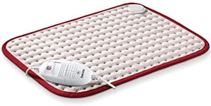 Beurer HK Comfort Heat Pad, Flexible Warming Electric Heating Pad with Super-Soft Surface, Controllable Warmth with 3 Temperature Settings, Machine-Washable, Automatic Switch-off, 100 watts, 44x33cm